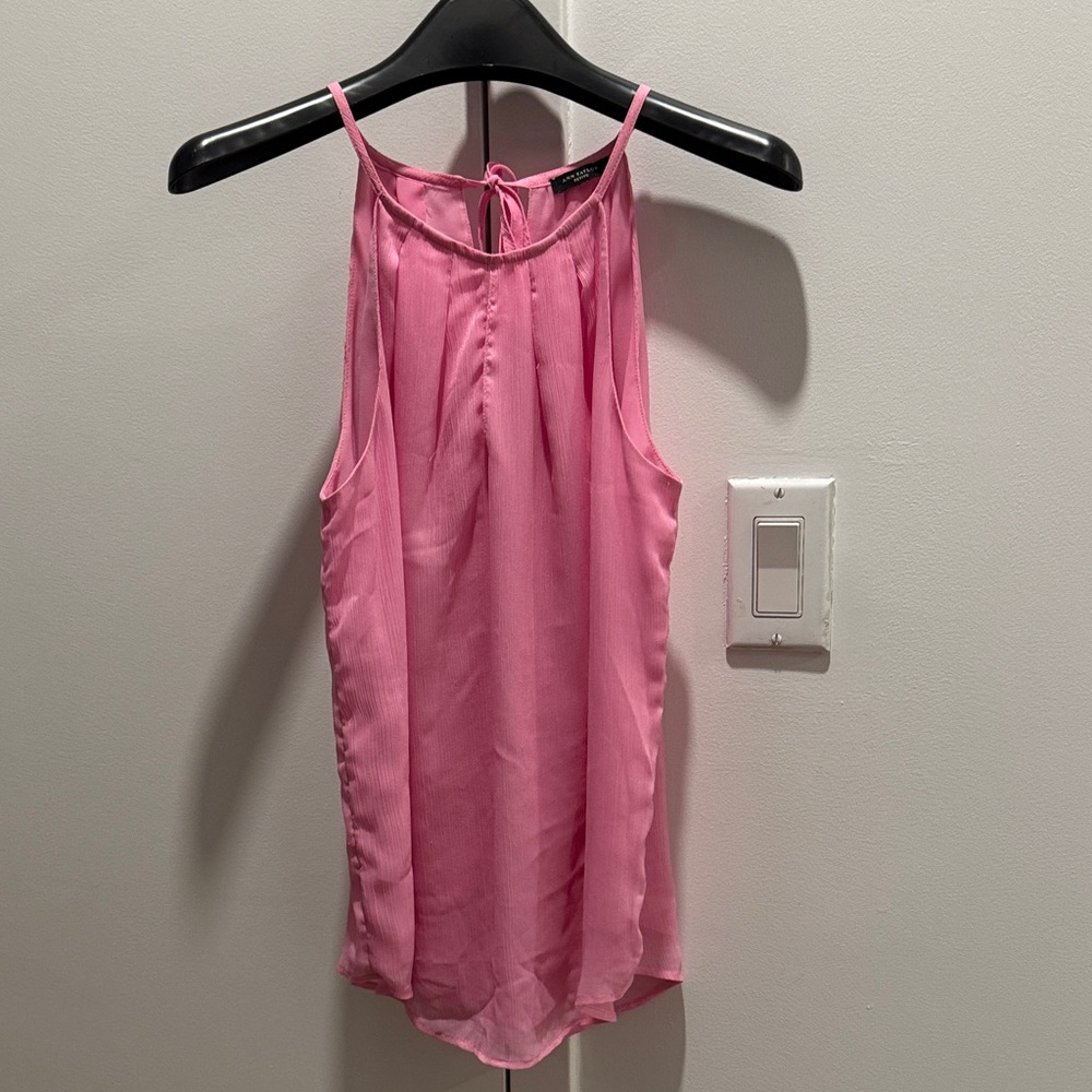 Ann Taylor Pink Stripped Top size P